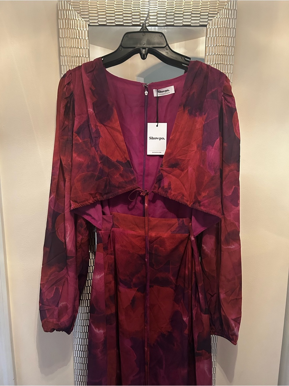 Showpo Fuchsia and Magenta Floral Midi Dress - Picture 4 of 5